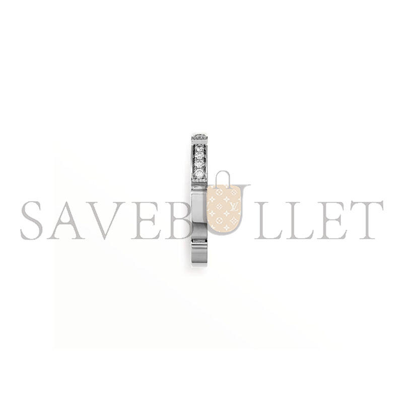 Ca*t1er maillon panthÈre wedding band, half-paved b4221000